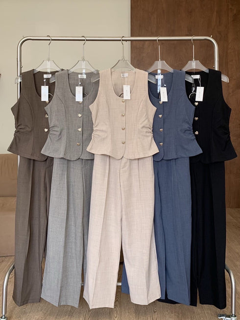 Two Piece Waistcoat Style With Trouser